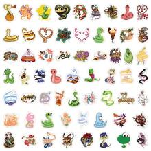 120 張可愛卡通蛇塗鴉防水貼紙適用於行李、水瓶、摩托車、筆記型電腦、頭盔、書桌、滑板等