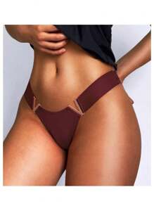 3 piezas braga de mujer bikini  V lenceria sexy corte brasileño - Multicolor - Ver 5