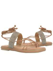 Women Flat Sandals - Bụi hồng - Xem 5