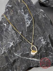 1入組極簡風格基本款設計925 銀心&媽媽的珍珠吊墜項鍊適合女士,日常穿著禮品