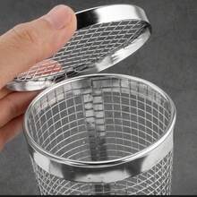 1 件戶外燒烤滾動燒烤籃,不銹鋼烤肉網圓筒形烤肉籃