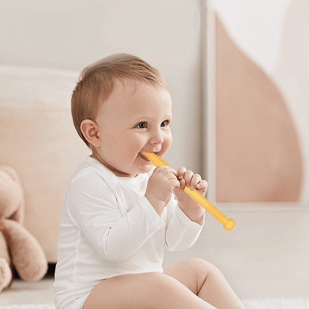 4pcs/set Baby Teething Toys, Including 3 Teething Tubes And 1 Cleaning