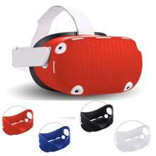 AyeBeau Oq2矽膠控制台保護套,防滑vr頭戴式耳機套,紅色,適用於oculus Quest 2 - 紅色 - 查看 12