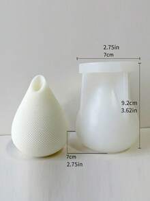 1 件幾何水滴形矽膠模具,適用於 Diy 蠟燭、肥皂、香薰石膏、香石飾品研磨工具,購買兩個更超值 - 白色 - 查看 5