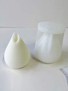 1 件幾何水滴形矽膠模具,適用於 Diy 蠟燭、肥皂、香薰石膏、香石飾品研磨工具,購買兩個更超值 - 白色 - 查看 4