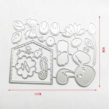 復活節兔子屋設計DIY切割模具剪貼簿雕刻刀模具 - 銀色 - 查看 2