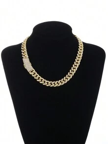 好生活字母吊墜項鍊,鼓舞積極和健康的生活態度,男女皆宜的嘻哈時尚配飾,適合學生和上班族日常佩戴和作為聖誕節、新年等節日禮物。多層鍊式項鍊,金/銀色和鑽石裝飾 - 金黃色 - 查看 4