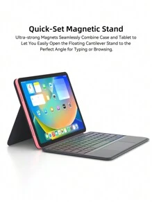 Magic Keyboard Case For 2022 iPad 10th Generation 10.9 Magnetic Smart Cover Wireless Magnetic Keyboard - Black - View 4