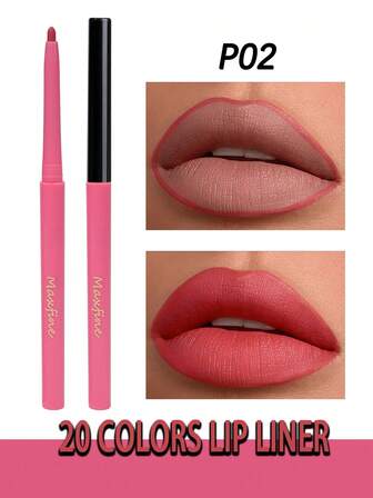 1 delineador de labios de larga duración Maxfine de 18 colores para maquillaje Natural y de fiesta, cosméticos transfronterizos