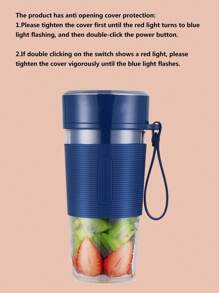 1 pieza Taza recargable portátil a mano jugo - Azul - Ver 8