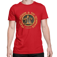 Camiseta Preta Homens Impressão Gráfica Camisa Percy JCKS