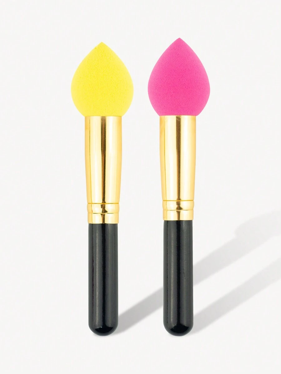 2支化妝海綿刷,粉底掃 - 彩色 - 查看 1