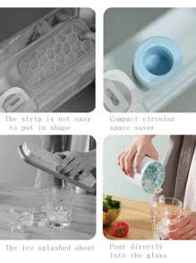 1入組矽膠冰塊模具 - 淺藍色 - 查看 8