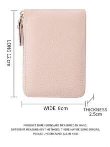 女士信用卡錢包,大容量多卡位錢包附id窗口,拉鍊式卡片收納盒 - 紫色 - 查看 2