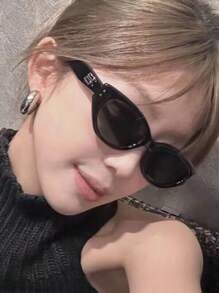 1pc Cat Eye Sunglasses For Women/Men, Round Face, Fashionable, Anti-Uv, Summer Sunglasses Beach Sun Glasses Beach Accessories For Women Sun Glasses Sunglasses Shades Basics And Suit For Sweater Jeans Sweatpants Hoodie Jackets Dress And Long Sleeve Shirt Fashionable Shade Elegant Outfit Family Outings Travel Vacation Holiday For Summer Beach Vacation,Outdoor,Travel