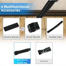 1台白色7.4v汽車吸塵器,帶led燈,家庭和汽車無線手持式除塵器,數字顯示和高吸力 - 白色 - 查看 10