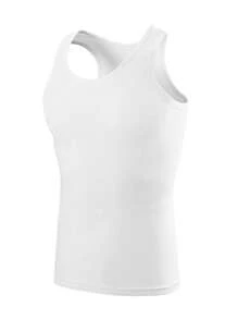 Men's Sleeveless Breathable Tank Top For Running, Fitness, Casual Wear With Round Neckline