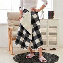 1件，披肩毯，盖毯，柔软舒适，保暖效果好 - 黑與白 - 查看 3