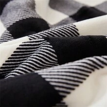 1件，披肩毯，盖毯，柔软舒适，保暖效果好 - 黑與白 - 查看 4