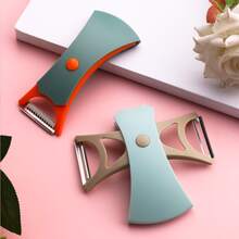 2-in-1 Multifunctional Fruit & Vegetable Peeler, With Option To Peel Or Slice, Kitchen Home Use, Space-saving Design - Multifunctional peeler x003 orange gray (simple) - View 2