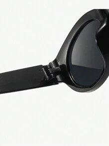 MEIRONG Vintage Personalized Stylish Fashion Glasses, Korean Style Decoration Glasses For Street Snap, Summer Shades Beach Accessories - Black - View 7