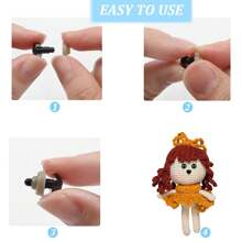 560 件塑料眼睛和鼻子，适用于 Amigurumi 钩针编织工艺品玩偶毛绒动物