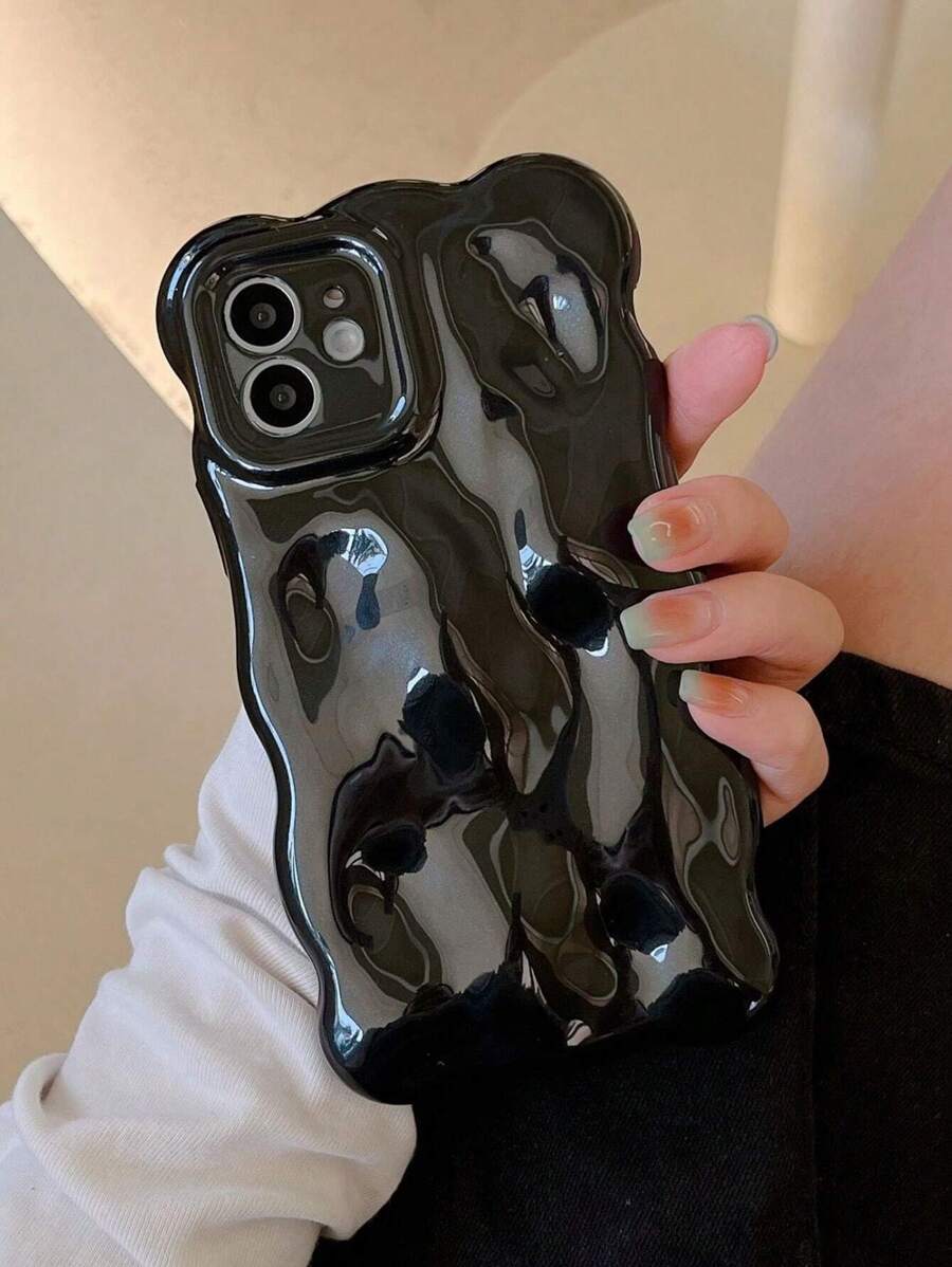1 pieza Funda de teléfono de TPU con estilo Ins y diseño de patrón de meteoritos, compatible con iPhone