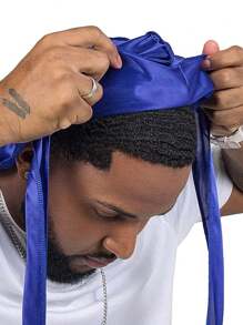 Mũ trùm tóc nam - Màu xanh lam - Xem 4