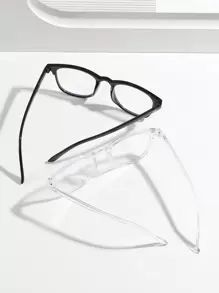 2 paires de lunettes transparentes pour femmes avec décoration de rivets, convient pour une utilisation quotidienne