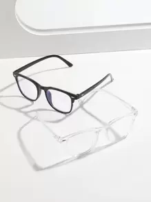 2 paires de lunettes transparentes pour femmes avec décoration de rivets, convient pour une utilisation quotidienne
