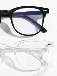 2 paires de lunettes transparentes pour femmes avec décoration de rivets, convient pour une utilisation quotidienne