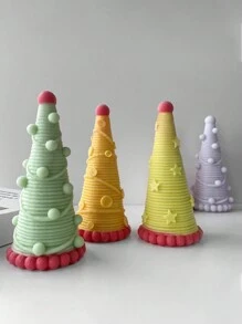 1pc Christmas Tree Shaped Silicone Mold - White - View 1