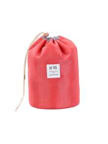 1pc Large Capacity Portable Wash & Makeup Travel Kit Set, Waterproof Toiletry Organizer Bag Cruise Essential - Red - View 1