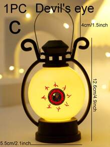 1入組萬聖節led便攜式可愛鬼油燈,便攜夜燈,萬聖節裝飾燈點亮您的萬聖節派對,可愛鬼小馬便攜式油燈-完美的吧台氛圍燈,恐怖裝飾,為孩子們的禮物 - 黑色 - 查看 4