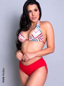 Women Bikini Sets - Đỏ và trắng - Xem 1