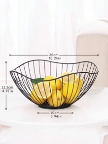 1 Miếng Đơn giản & Creative Sắt Hoa sen Cạnh Kim loại Trái cây Rổ , Vật dụng trong nhà Phòng khách Bàn làm việc Đồ mỹ nghệ Đối với Trái cây - màu đen - Xem 3