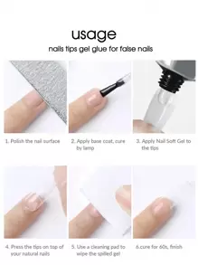 550Pcs Long Coffin Soft Gel Nails Tips, Professional Full Cover Clear Fake Nail Tips Pre-Shaped Press On Nails For Acrylic Nail Extension Manicure Tools Nail Supplies - Clear - View 9