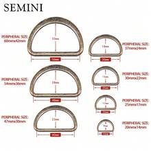 20 件/批 15 毫米/20 毫米/25 毫米/30 毫米/40 毫米銀色黑色古銅色金色 D 型環連接合金金屬鞋包帶扣手工 Diy 配件