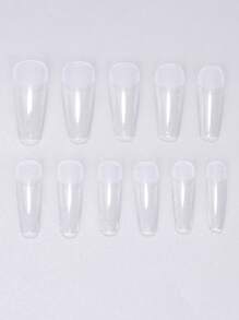 550Pcs Long Coffin Soft Gel Nails Tips, Professional Full Cover Clear Fake Nail Tips Pre-Shaped Press On Nails For Acrylic Nail Extension Manicure Tools Nail Supplies - Clear - View 7