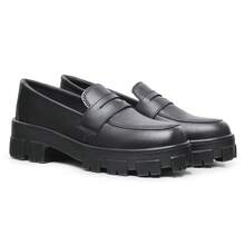 1101 Matte Tractor Sole Loafer - 黑色 - 查看 4