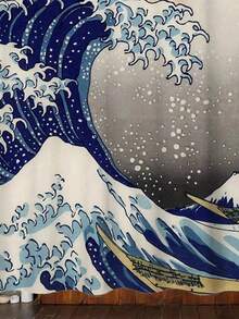 Rèm tắm - Đen và trắng - Xem 3