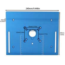Un Conjunto De Juego Para Levantar El Router En Azul Y Placa De Router De Aluminio Para La Mesa Universal De Enrutador De Carpintería De 65 Mm, Banco De Trabajo De Mesa De Enrutador Y Máquina De Grabado - Azul - Ver 2