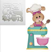 復活節兔子屋DIY切割模具剪貼簿雕刻 - 黃色 - 查看 1