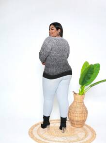 Plus Size Cardigans - Zwart - Bekijken 1