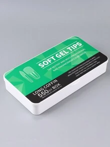 550Pcs Long Coffin Soft Gel Nails Tips, Professional Full Cover Clear Fake Nail Tips Pre-Shaped Press On Nails For Acrylic Nail Extension Manicure Tools Nail Supplies - Clear - View 8