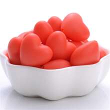 10入組心形矽膠珠子DIY基本款配件