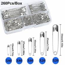 260Pcs Pins Assorted Size, Nickel Plated Steel Pin, Large Pins And Small Pins For Clothes, Crafts, Pinning, Sewing - Silver - View 7