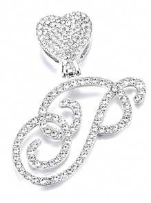 銀色連鎖字母吊墜項鍊,精緻字母吊墜附有a到z的不對稱字母陳述,不對稱字母頸鏈,禮品盒包裝 - 銀色 - 查看 10