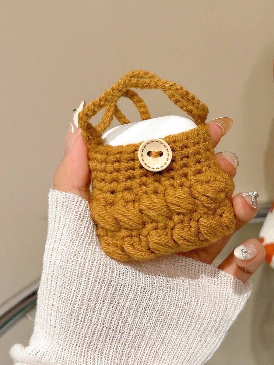 1 Túi đựng tai nghe màu nâu có tay cầm, tương thích với Apple - màu nâu - Xem 1