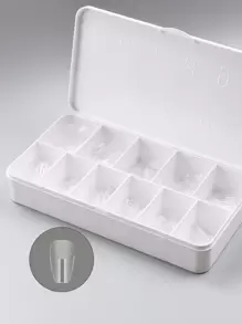 短棺形假指甲貼，550pcs/盒 11號透明柔軟膠指甲貼 預磨全覆蓋假指甲延長工具 修指甲用品